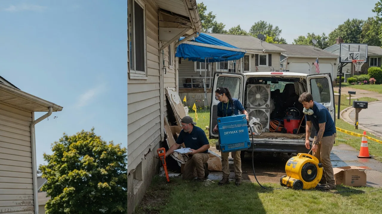 Ceiling Leak Cleanup in Mansfield, MA near me